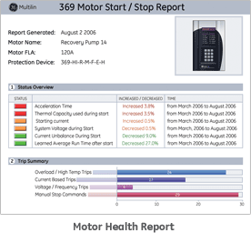 Sample motor health report