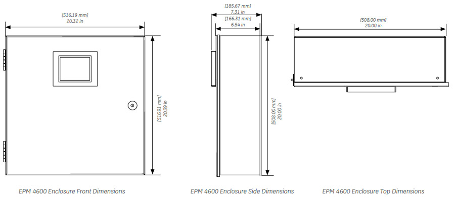 GE meter Enclosure Dimensional Drawings