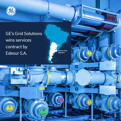 GE awarded a services contract by Edesur for its grid modernization project in Argentina