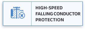 High-speed falling conductor protection